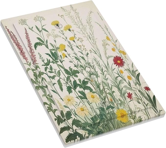 Rustic Wildflower Green Plants Daisy Floral Light Switch Cover Plate 1 Gang No Device Blank Electrical Wall Plates Faceplate Decorative Switch Plate For Farmhouse Bed Room Decor