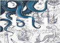 Nautical Vintage Map Octopus Mermaid Lighthouse Boat Decorative Switch Plates 3 Gang Wall Plate Triple Toggle Light Switch Cover Faceplate Electrical Wall Panels for Bathroom Kids Room Decor