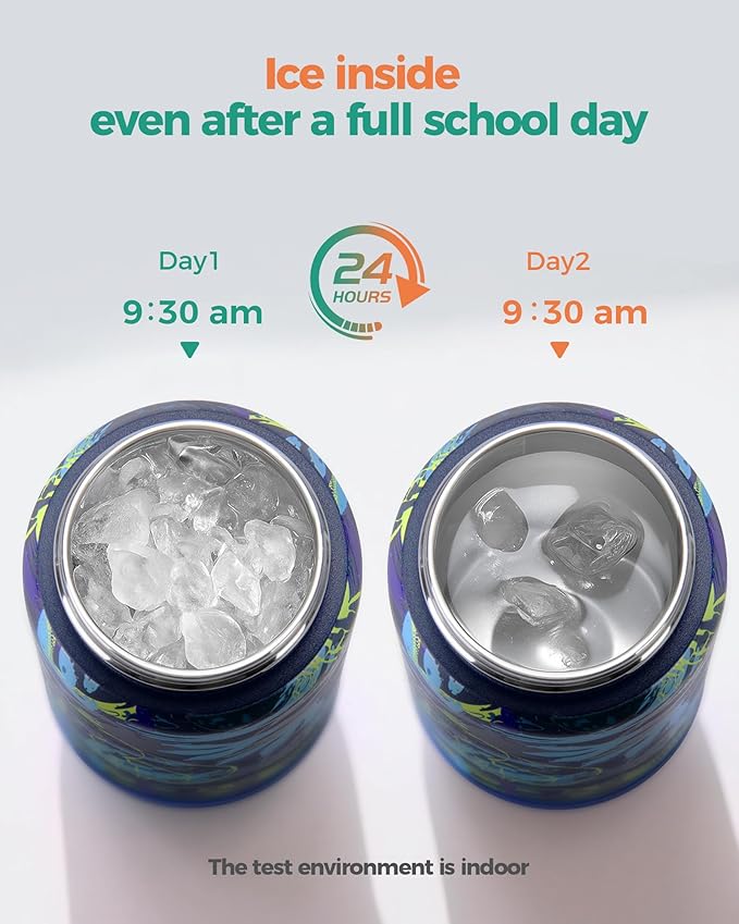 Choco Mocha Kids Water Bottle For School, Kids Insulated Lightning Water Bottle Stainless Steel for Boys, 18Oz Blue