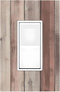 Decorative Outlet Covers Vintage Natural Wood Rustic Cinnamon 1 Gang Single Rocker Light Switch Cover Plate Wall Plates Gfci Faceplate For Farmhouse Cabin Decor