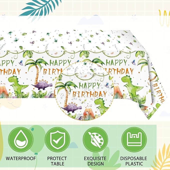 41Pcs Dinosaur Birthday Decorations,Dino Party Supplies Tableware Set for Boys Birthday with Dino Party PaperPlates,Napkins,Tablecloth丨Boys Jurassic Theme Dinosaur Party Decorations Supplies,Serves 20