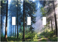 Green Landscape Forest Tree 3 Gang Light Switch Plate Decorative Triple Toggle Wall Plate Cover Electrical Faceplate for Bathroom Home Living Room Decorate
