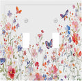 Colorful Flower Watercolor Floral Butterfly Bird Decorative Switch Plates 2 Gang Double Toggle Outlet Light Switch Cover Wall Plate Electrical Faceplate for Bedroom Living Room Decor