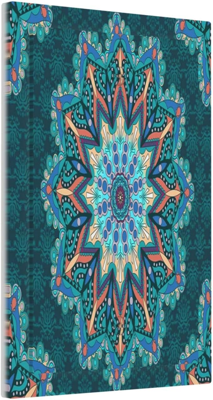 Light Switch Cover Plate Boho Hippie Colorful Mandala Wall Plate Cover 1 Gang Blank No Device Decorative Outlet Covers Electrical Switchplate for Bathroom Home Decor