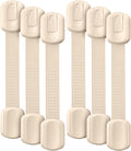 Bates- Child Safety Strap Locks, 6 Pack, Beige, Baby Cabinet Locks