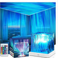 HUMIIEYE Northern Lights Projector, Cube Aurora Galaxy Projector with Remote, 16 Color Mood Lighting Dimmable Ocean Light, Memory Function, Trendy Cute Stuff for Teen Girls Gifts Bedroom Room