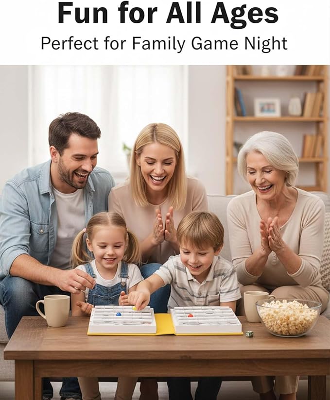3D Printed Snakes and Ladders Book Toy, Board Games that Look Like Books Design, Classic Strategy Folding Table Game Family Night Travel Toy & Gift for Boys Girls Teens Adults Decoration(1pc)