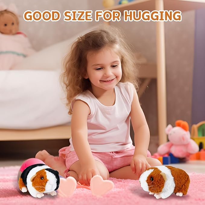 Guinea Pig Stuffed Animal, Cute Guinea Pig Plush for Kids, Realistic Stuffed Animals Small Live Animals Toys for Boys Girls Children's Christmas Birthday Gifts(Multicolor)