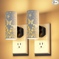 LED Night Lights Plug into Wall, 2-Pack 3000K Bright Plug in Nightlights, Dusk-to-Dawn, Dimmable 0-100LM, Auto-On/Off, Home Decor for Bedroom, Bathroom, Hallway, Kitchen, White Butterfly