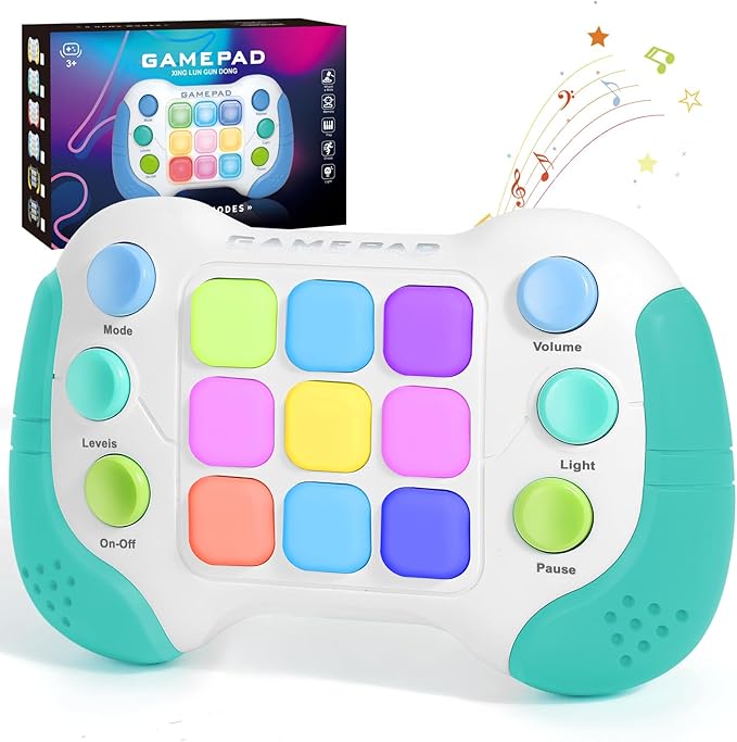AOTIBO Fast Push Fidget Toys Handle, Flashing Handheld Game for Kids Teens Adults, Electronic Brain & Memory Game, Quick Push Buttons Gamepad, Xmas Birthday Gifts STEM Toys for Boys Girls