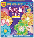 ATFUNSHOP 8 Packs Poke in Crafts Art Kits Flower Bouquets, Mess Free Kids' Paper Craft Kits Activity, 4 5 6 7 8 9 Years Old Girls Birthday Gifts