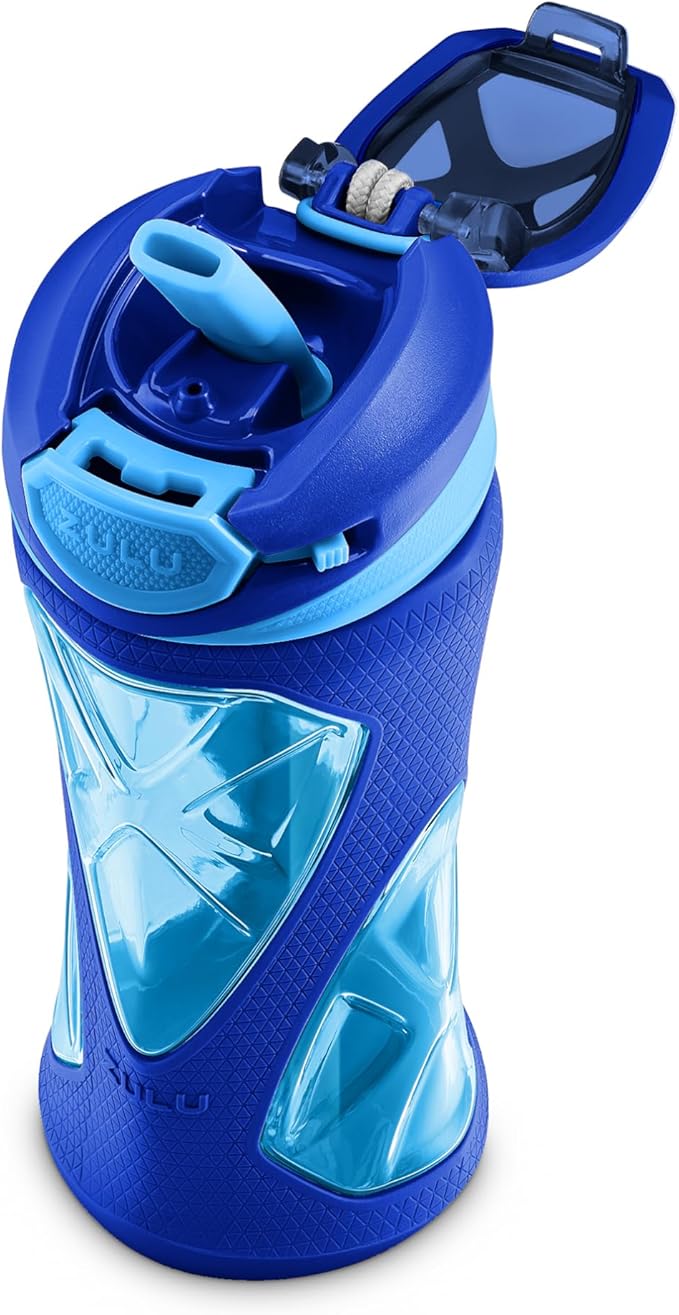ZULU Torque 2 Pack 16oz Plastic Kids Water Bottle