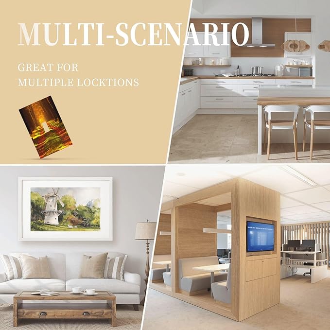 Rustic Nature Tree Autumn Maple Leaf Single Toggle Wall Plate Covers 1 Gang Light Switch Cover Gold Fall Leaves Woodland Park Foliage Tree Faceplate Decorative Electrical for Bathroom Kitchen Home