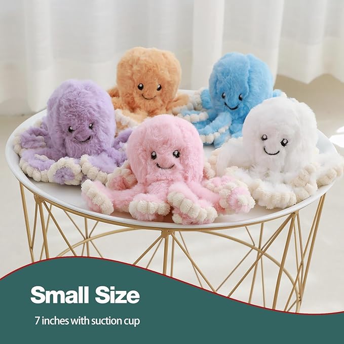 DENTRUN Octopus Stuffed Animals, Giant Octopus Plush Doll Play Toys for Kids Girls Boys Adults Birthday Xmas Halloween Present Stuffed Sea Animals Plushie, 7/16/24/32 Inches, 5 Colors
