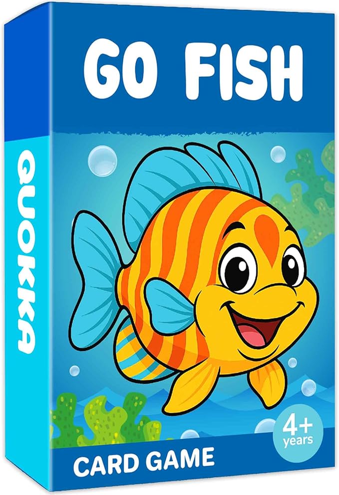 QUOKKA Go Fish Card Game for Kids Ages 4–8 – Fun Family Game with Cute Animals, Perfect for Travel, Playdates, Family Time – Educational & Engaging Playing Cards for Kids, Easy to Learn, Fast to Play