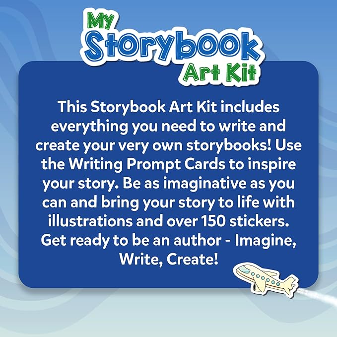 Skillmatics Storybook Art Kit - Create Adventure Stories, DIY Craft & Writing Kit with 300+ Stickers, Scrapbooking & Journal Activity, Screen-Free Fun, Gifts for Kids Ages 5, 6, 7, 8, 9, 10