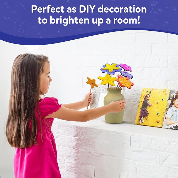Skillmatics Poke-in Art - Flower Bouquet, DIY Wood Craft Kit, Mother’s Day Gift, Mess-Free Creative Play for Girls and Boys Ages 4, 5, 6, 7, 8, 9, Fine Motor Skills, Screen-Free Fun
