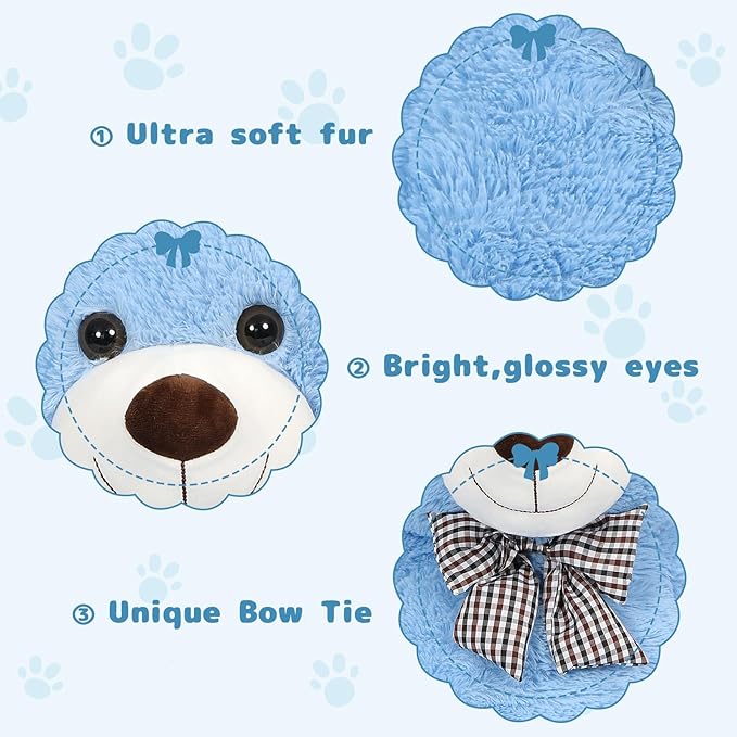 MaoGoLan Giant Teddy Bear Plush Toy - Ultra Soft & Cute Large Stuffed Animal 39 inches, Perfect for Baby Showers, Birthdays, Valentine Day Gifts (Kids, Couples, Family),Blue