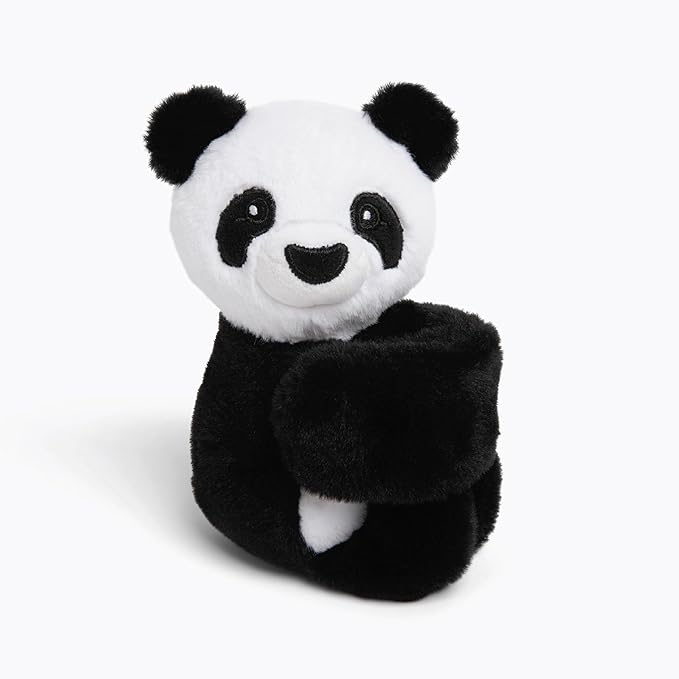 HUGIMALS Hug Babies Bowie the Panda Cute Mini Plush Stuffed Animal for Kids | Soft & Cuddly Portable Comfort Adorable On-The-Go Companion for Travel School & Adventures Ages 2+