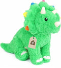 Weighted Dinosaur Plush, Weighted Dinosaur Stuffed Animal Soft Stuffed Dino Plushies Triceratops Toy Doll Cute Plushies Gift for Kids Adults 10 Inch, 0.8 Lbs