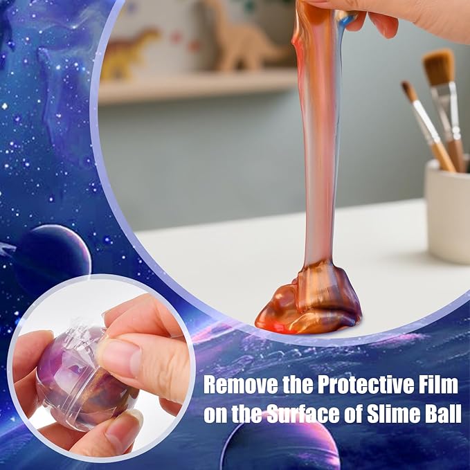36 Pack Galaxy Slime Ball Kit - Stocking Stuffers for Teen Boys Girls Slime Party Favors for Kids Goodie Bag Stuffers Classroom Prizes Stress Relief Toys Easter Birthday Christmas Valentines Day Gifts
