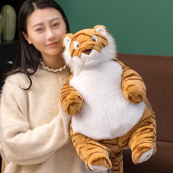 Tiger Weighted Stuffed Animals, 17" 3.5 lbs Weighted Tiger Plush Large Weighted Plush Animal Toy Pillow Gifts for Boys and Girls