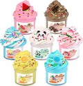 Scented Slime Kit with 7 Pack Butter Slimes,Dual Colored Pink Slime Watermelon Charms,Super Soft and Non-Sticky, Stress Relief Toy Party Favors Birthday Gifts for Girls,Ages 4-12 - Party Favors.