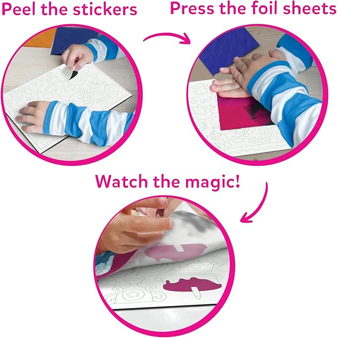 Skillmatics Foil Fun - Card Making Set, DIY Foil Art Craft Kit, Mother’s Day Gift, Mess-Free Creative Play, No Mess Art & Craft Supplies for Girls and Boys Ages 4, 5, 6, 7, 8, 9