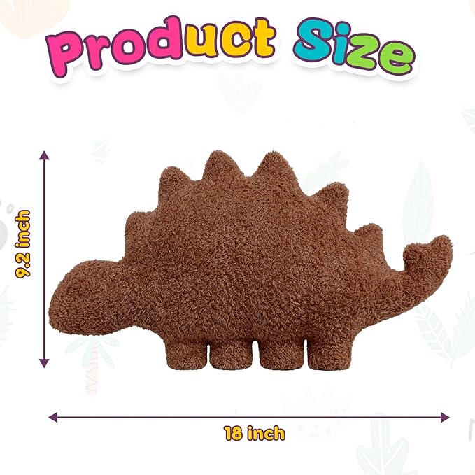 Andywoo Dino Chocolate Pillow Plush for Funny Birthday Gifts, Cute Funny Dinosaur Chocolate Stuffed Animals Toy for Boy and Girl, Dinosaur Gifts for Kids Teens and Adults (Kentrosaurus, Small)