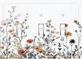 Decorative Switch Plates Vintage Wildflower Colorful Plants Floral 3 Gang Wall Plate Triple Toggle Light Switch Cover Faceplate Electrical Wall Panels For Bed Room Living Room Decor
