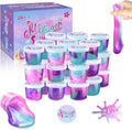24 Pack Mermaid Slime Party Favors for Kids Slime Cup Bulk DIY Stress Relief Putty Toy Christmas Easter Birthday Goodie Bag Stuffer Classroom Reward for Girls Boys Stretchy Non-Sticky