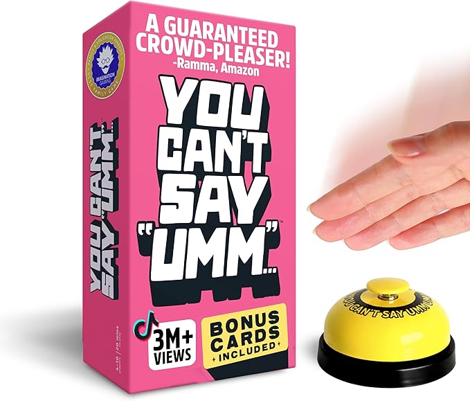 Big Potato You Can't Say UMM: A Party Game for Family and Adults, Fast-Paced Family Word Game, Must Have for Game Night, Bonus Content Included