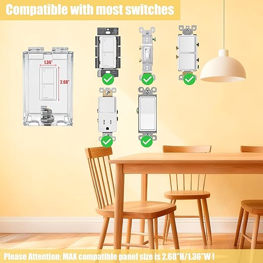 Light Switch Guard Cover, Child Safety Switch Plate with High-Strength PVC Fully Enclosed Design, Baby Proof Outlet Covers Prevent Accidental On/Off by Kids (1 Pack)”