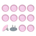 Outlet Covers (12/24 Pack)– Pure Pink Color Outlet Plug Covers – Baby Safety Child Proof