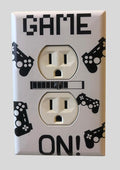 Cool Light Switch Plate Cover for Teens Room Fun Novelty Gift Decorative Decor Bedroom (GAME ON! Outlet)