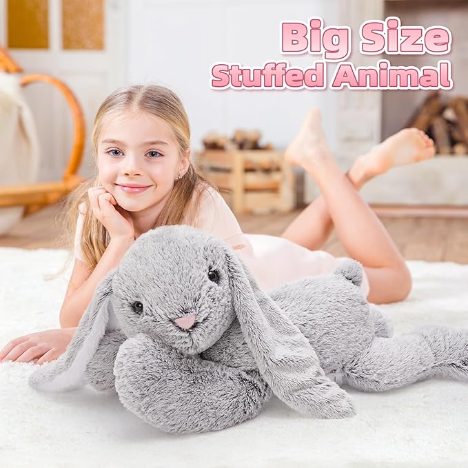 BENINY Large Bunny Stuffed Animal 31", Giant Easter Rabbit Plush Toy for Girls Boys Kids, Big Cuddly Pillow Gift for Girl Chirstmas Birthday