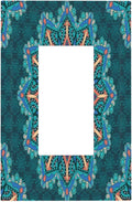 Outlet Covers Boho Hippie Colorful Mandala 1 Gang Wall Plate Single Rocker Light Switch Cover Decorative GFCI Receptacle Cover Electrical Switchplate for Bathroom Home Decor