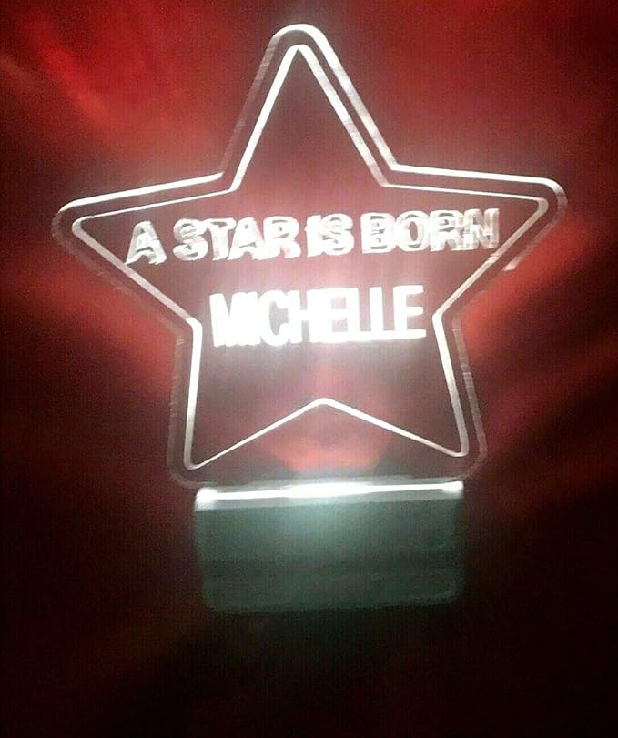 Night Light Multi Color Personalized LED Plug-in, Ultra-Slim Touch Night Light Smart Dusk to Dawn Sensor, Kids Children's Bedroom Kitchen Bathroom Hallway Play Room Variations (Star)