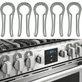Gas Stove Knob Locks, 5 Pack Stove Knob Locks for Child Safety, Heat-Resistant, Baby Proof Oven Knob Covers Lock for Kids and Pets (Grey)