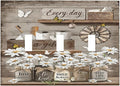 Rustic Daisy Flower Butterfly Inspirational Cottage Decorative Switch Plates 3 Gang Wall Plate Triple Toggle Light Switch Cover Faceplate Electrical Wall Panels for Farmhouse Bedroom Decor