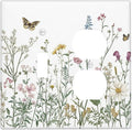 Wallplates Rustic Wildflowers Butterfly Colorful Floral 1 Toggle 1 Duplex Switch Plate Electrical Gfci Faceplate Decorative Light Switch Covers For Bed Room Living Room Decor
