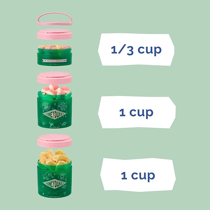 Whiskware Harry Potter Stackable Snack Containers for Infants, Kids, and Toddlers, Durable Food Storage Containers for Daycare, Car, and Airplane Travel, Dishwasher Safe, Honeydukes