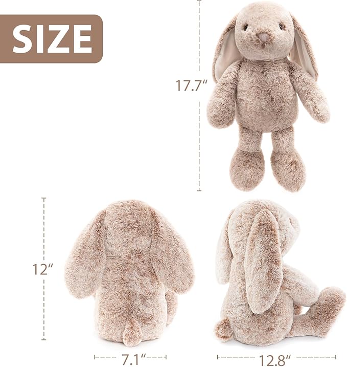 WEIGEDU Bunny Rabbit Stuffed Animals Plush Toys for Kids Girls Boys Baby Birthday Bedtime Gift, 17.7 inches