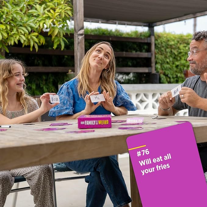 DSS Games Our Family is So Weird [A Family Card Game to Decide Who’s Most Likely to | Game Night Idea for Teens, Adults & Groups | Great for Reunions, Vacation, Road Trips]
