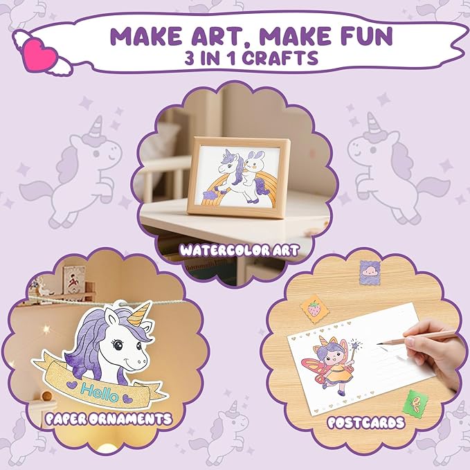 Paint with Water Coloring Books for Kids, Mess Free Watercolor Painting Kit Painting Activity for Kids Ages 3-5 4-8, Arts Crafts Drawing Gift Toy for Boy Girl