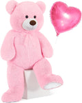 Toys Studio Big Pink Bear 36in Plush Giant Teddy Bear Stuffed Animal Cute Teddies for Girls Baby Shower, Super Soft Cuddly Teddy Plush Toy for Girlfriend Women Valentine's Day Gift