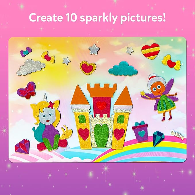 Skillmatics Foil Fun - Unicorns & Princesses, No Mess Art & Craft Kit for Kids, Craft Kits & Supplies, DIY Creative Activity, Travel Toys, Screen-Free Entertainment, Gifts for Ages 4, 5, 6, 7, 8, 9