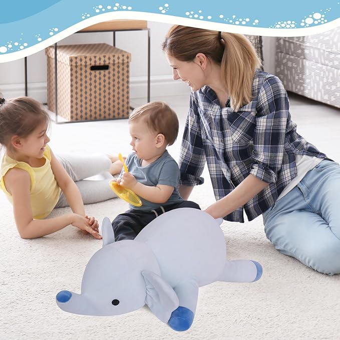Elephant Weighted Stuffed Animals 24 in 4.2lbs, Comfortable Weighted Elephant Stuffed Animal Plushies Gifts for Adults, Kids, Girls and Boys