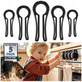 Gas Stove Knob Locks, Stove Knob Safety Covers for Child, Prevent Kids Pets from Turning on Stoves - Black-5 Pack