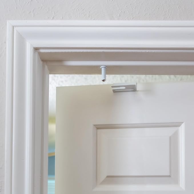 1 Pack – GlideLok Child Safety Door Top Lock | for Interior & Exterior Doors | Lock & Unlock from Both Sides | Stop Kids, Pets, Dogs & Cats from Opening Doors